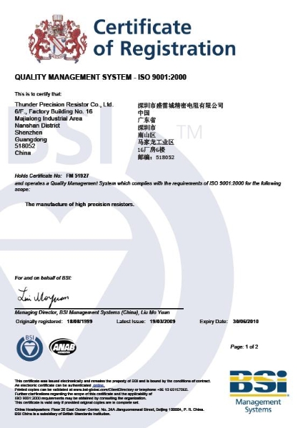 IS9001:2008 CERTIFICATE